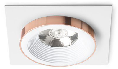 RENDL R13250 SHARM SQ I wpuszczana biała miedź 230V LED 10W 24° 3000K