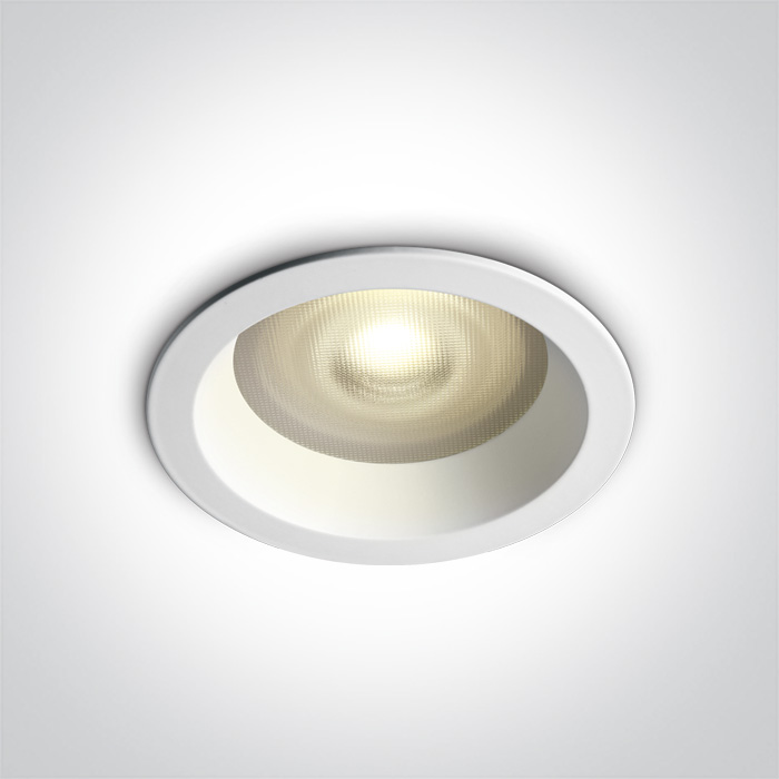 ONE LIGHT 10105R2P/W Kedares biały wpust ze szkłem pryzmatycznym i oprawką GU10 MR16 50W IP65 dark light