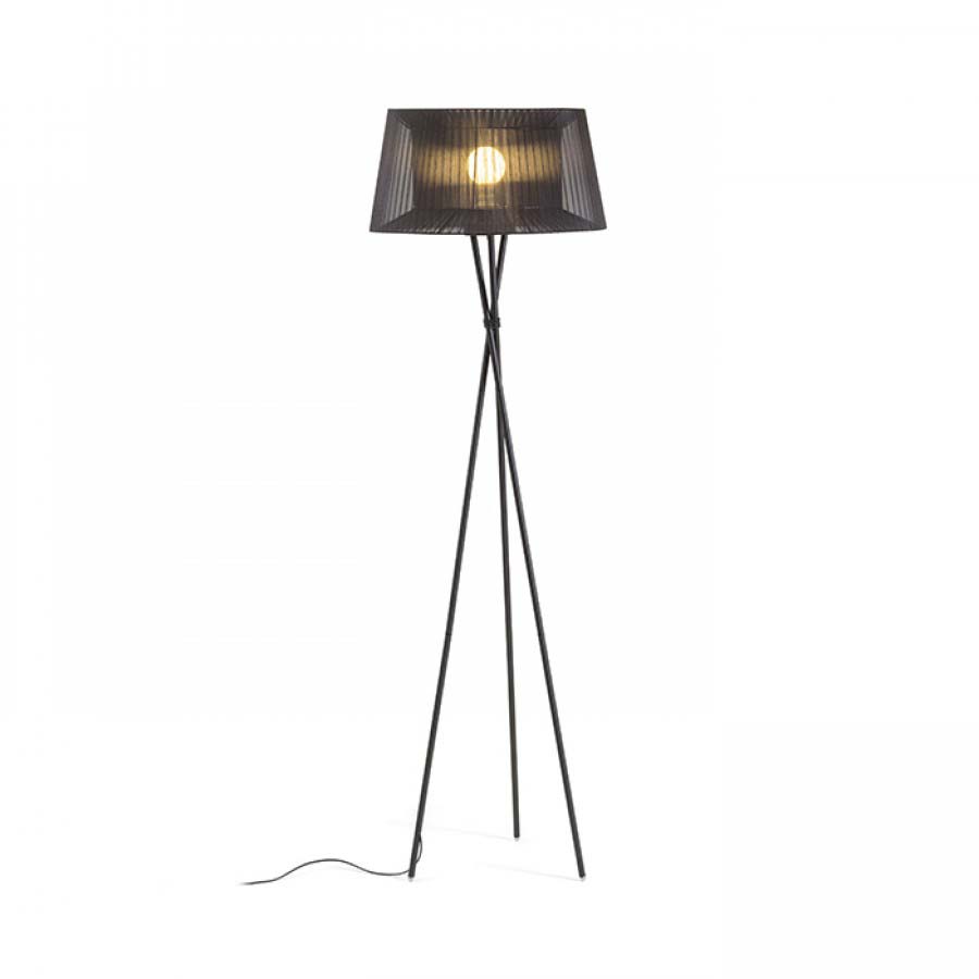 RENDL R12674 BOULOGNE podłogowa czarna 230V E27 28W