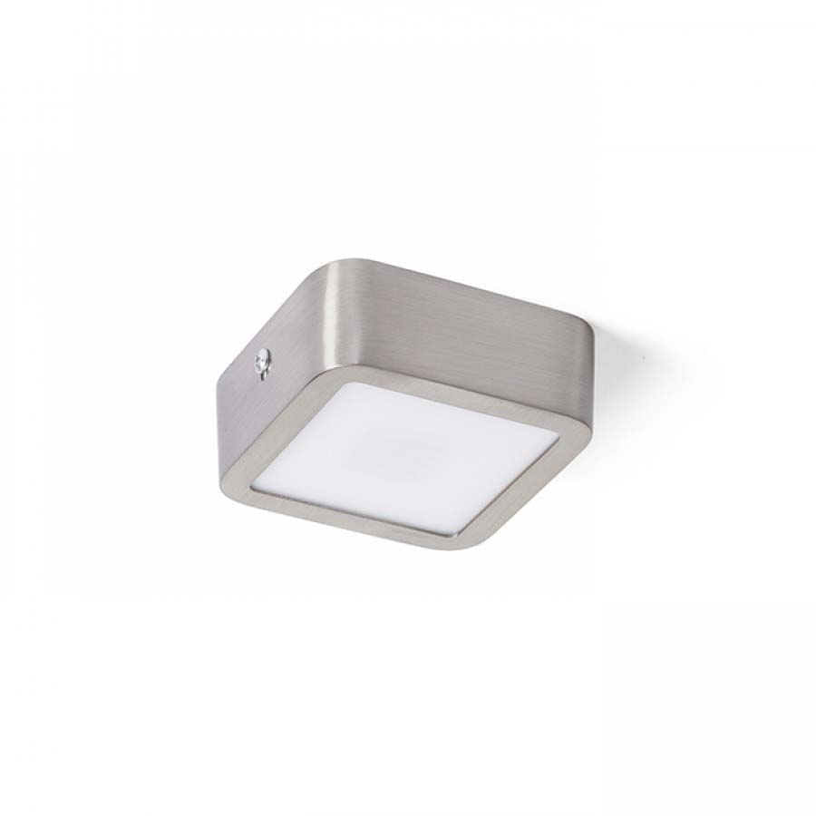 RENDL R12808 HUE SQ 9 sufitowa nikiel mat 230V LED 6W 3000K