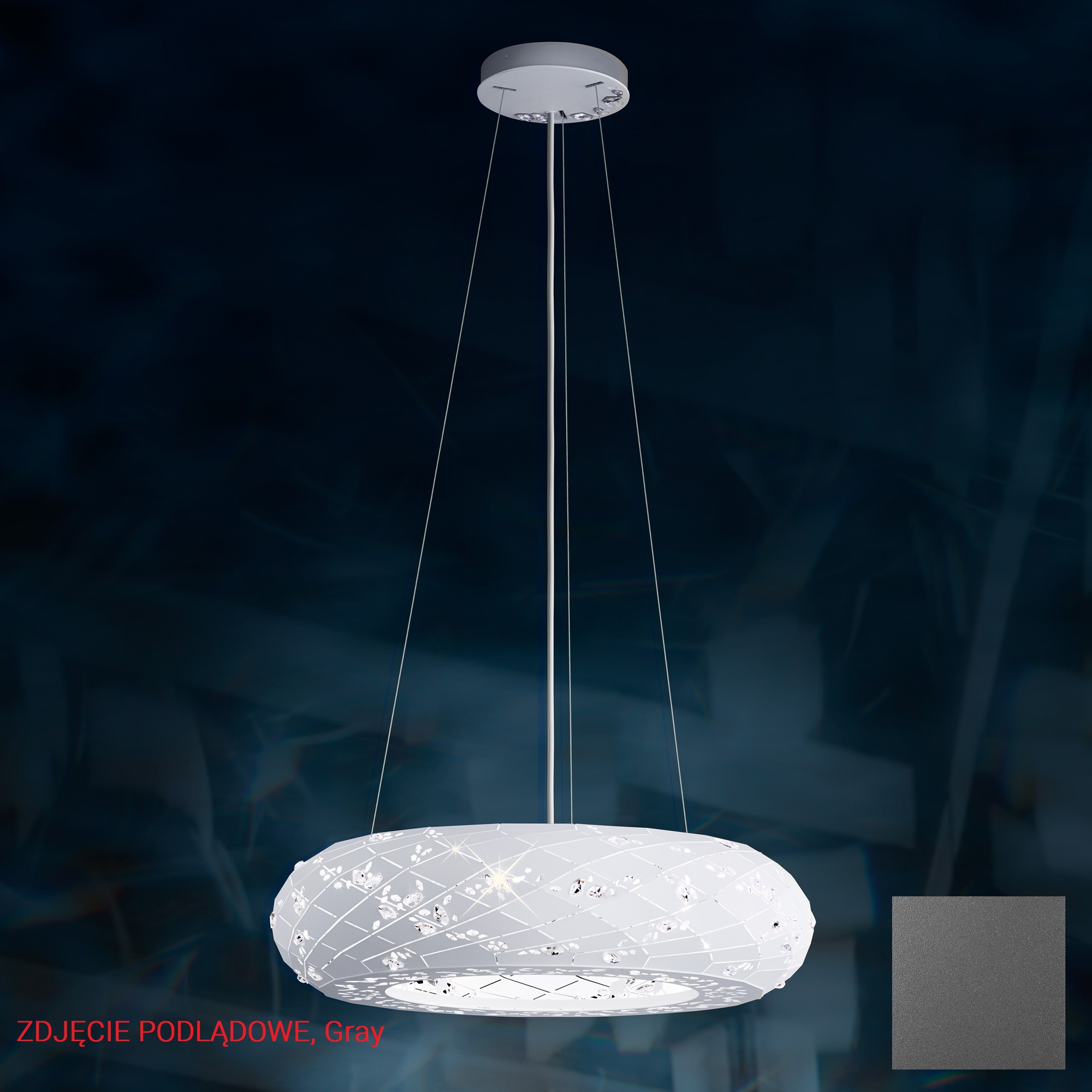 WYPRZEDAŻ SWAROVSKI APT700E-GY1S Apta Glimmer Gray - ciemny szary