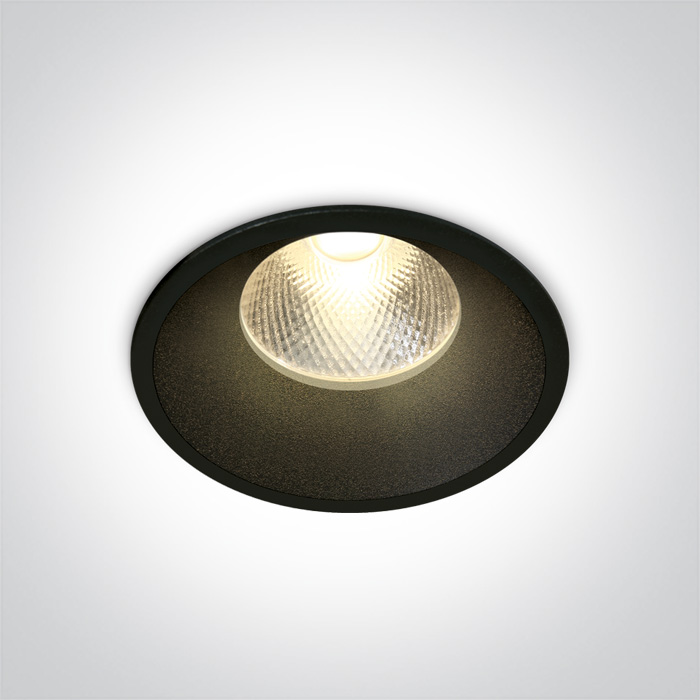 ONE LIGHT 10112TD/B/W Kalivia czarny wpust z wymienną głowicą LED 3000K 12W dark light