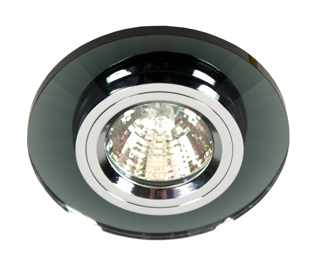 CANDELLUX 2230521 SS-10 CH/BK MR16 CHROM OPR. STROP. STAŁA OKRĄGŁA SZKŁO CZARNE