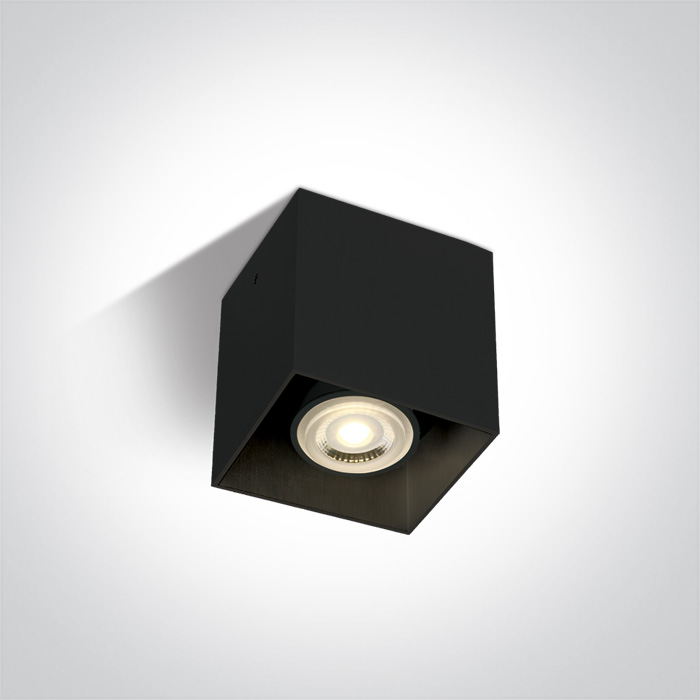 ONE LIGHT 12134/B Delos czarna oprawa sufitowa z oprawką GU10 MR16 50W
