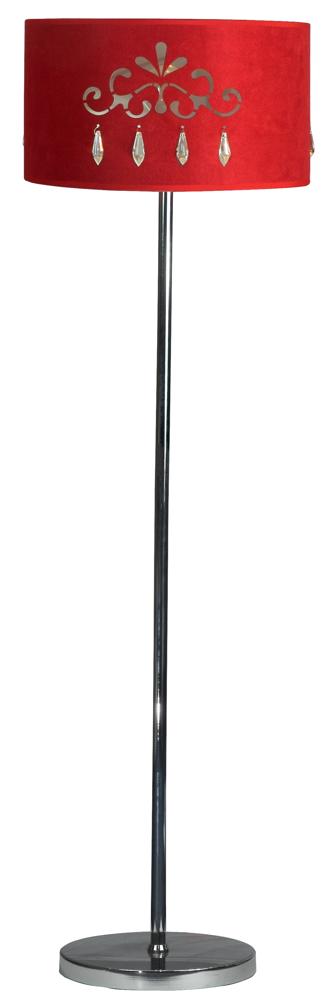 CANDELLUX 51-81158 DECOR LAMPA PODŁOGOWA CZERWONA 1X60W E27 + ABAŻUR 77-30729