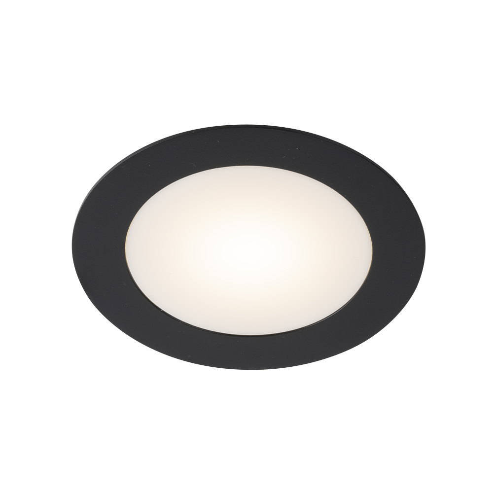 ANTIGO Lampa wpuszczana Tottori IL - Czarna (125 mm) IP44 4000K 8579