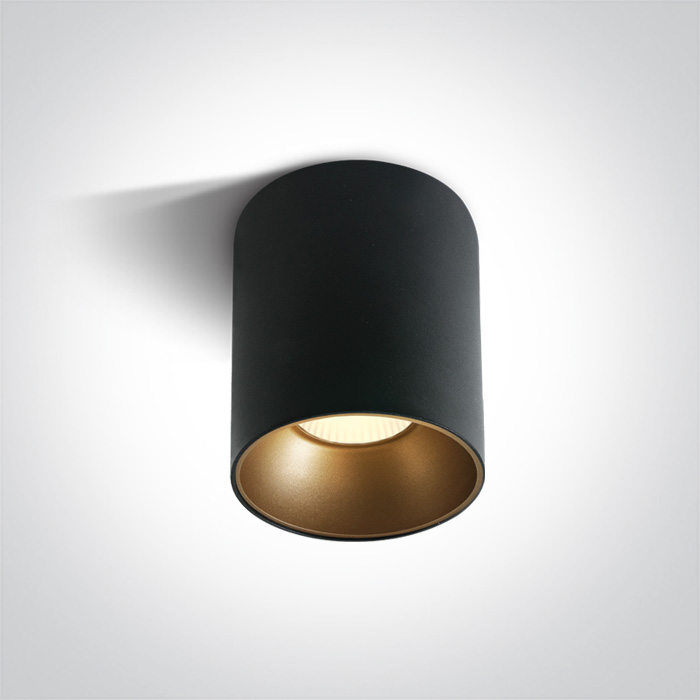ONE LIGHT 12130Z/B/W Trizin 3 czarny cylinder COB LED 3000K 30W + czarny & mosiężny
