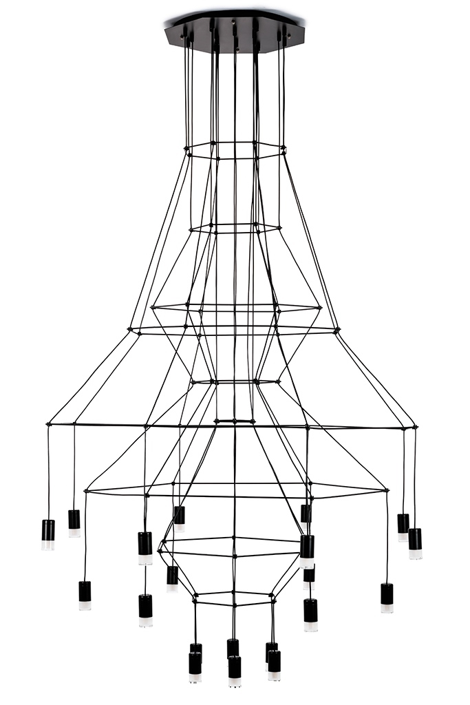 MOOSEE MSE1501100470 lampa wisząca FLUSSO 20 czarna
