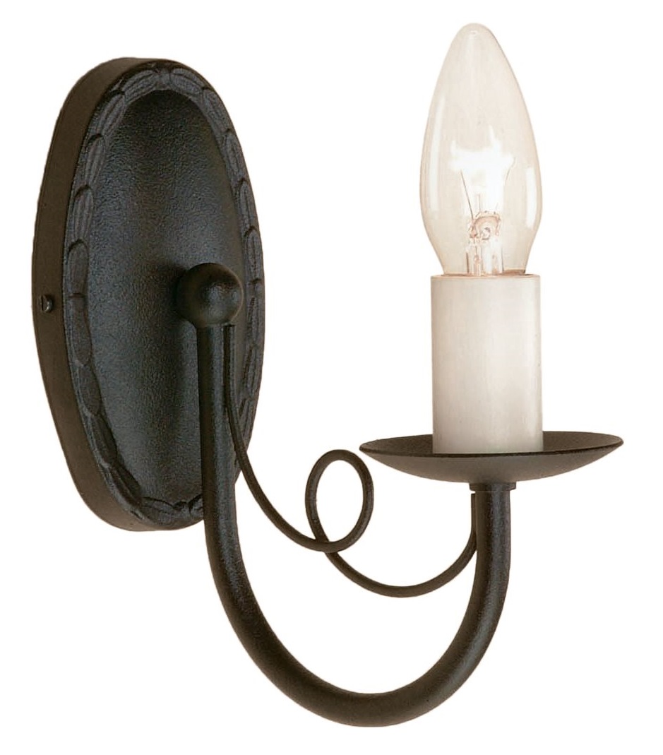 ELSTEAD MINSTER MN1 BLACK 1Lt Wall Light