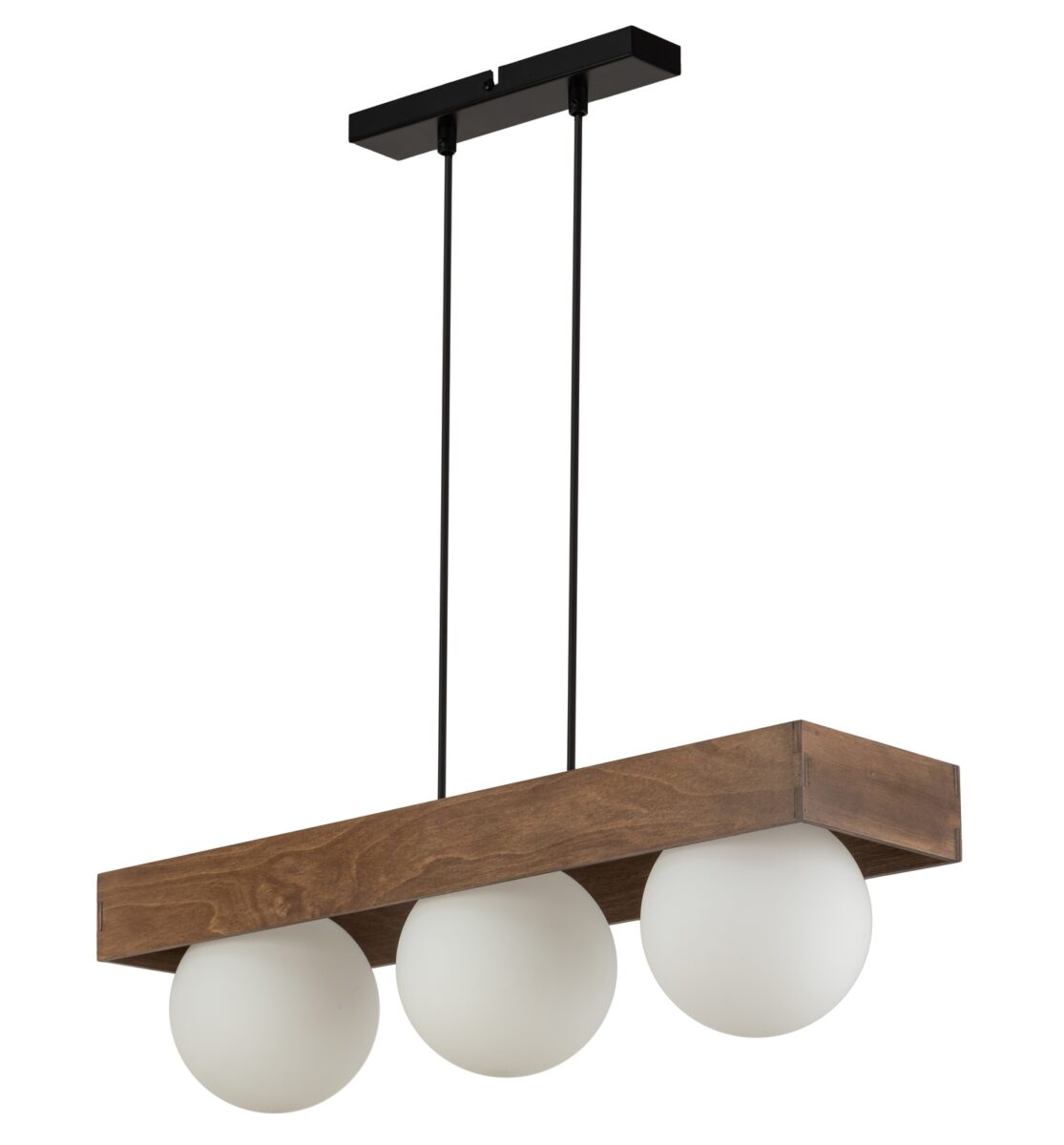 SIGMA 33665 lampa wisząca Bloom 3 zwis czarny brązowy