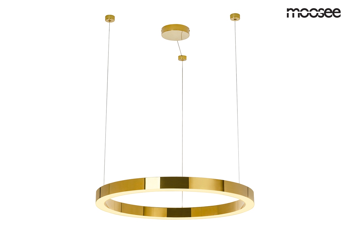 Moosee MSE010100170 MOOSEE lampa wisząca RING LUXURY 70 złota - LED, chromowane złoto