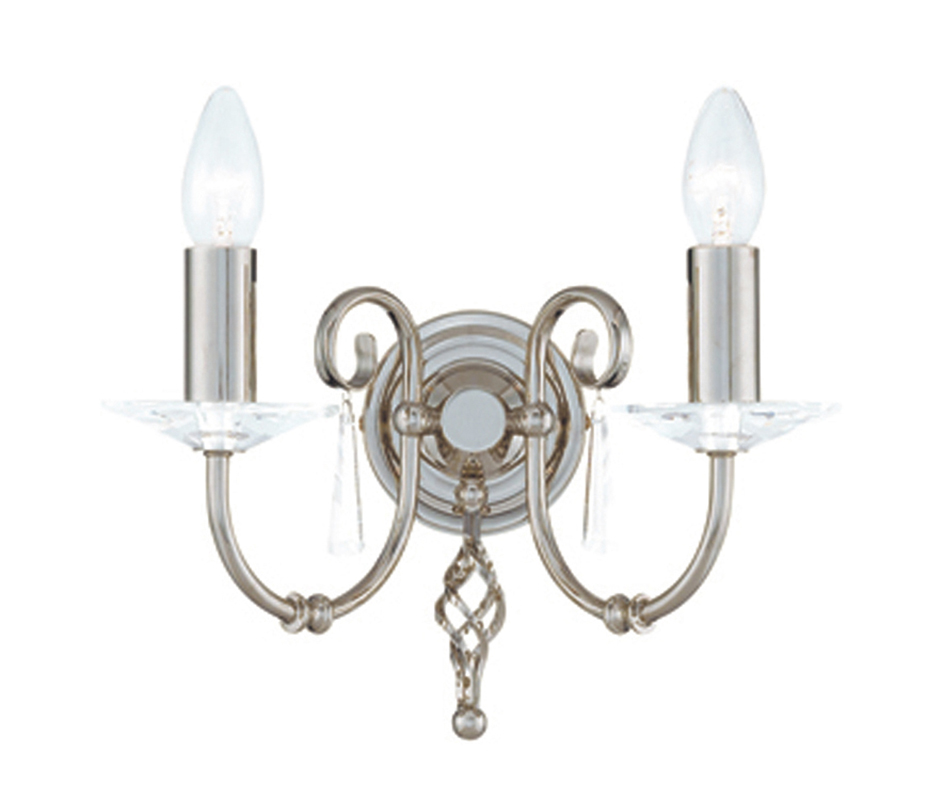ELSTEAD AEGEAN AG2 POL NICKEL 2Lt Wall Light