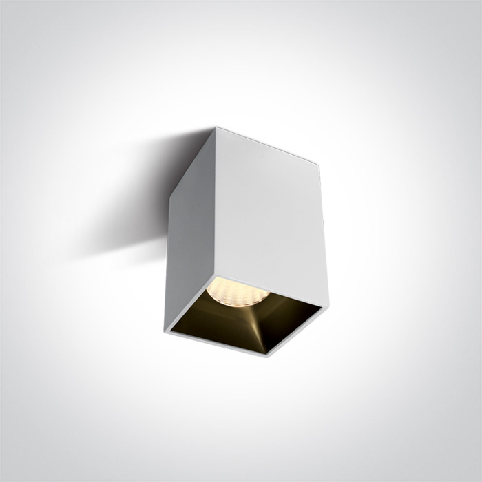 ONE LIGHT 12112ZA/W/W Sofades biała oprawa sufitowa COB LED 3000K 12W + czarny & mosiężnyawi