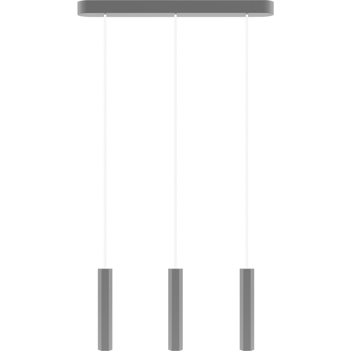 HELLUX 8521336 Madera Hexa lampa wisząca 3 pł szary