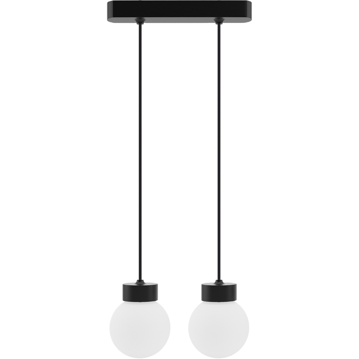 HELLUX 8570239 Lampa wisząca Barrel-Orb Kula 2pł czarny