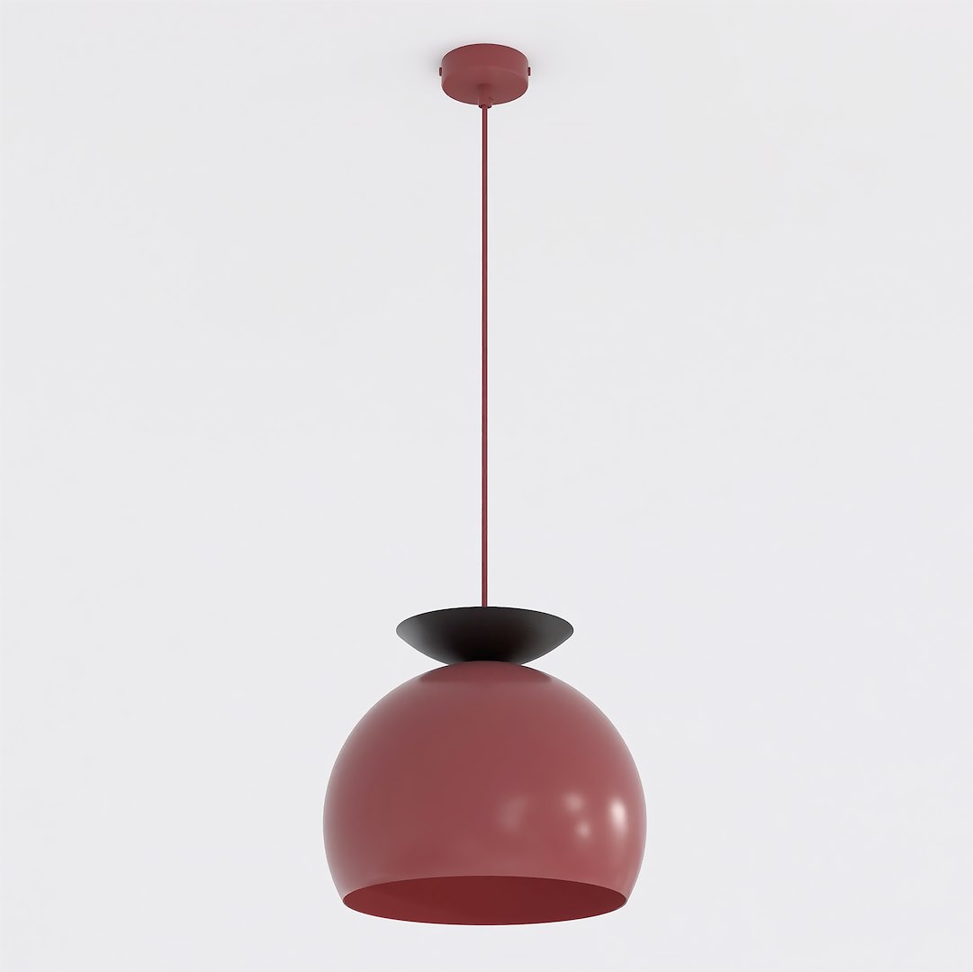 EMIBIG 1755/1 GEO 1 BURGUNDY BLACK Lampa wisząca