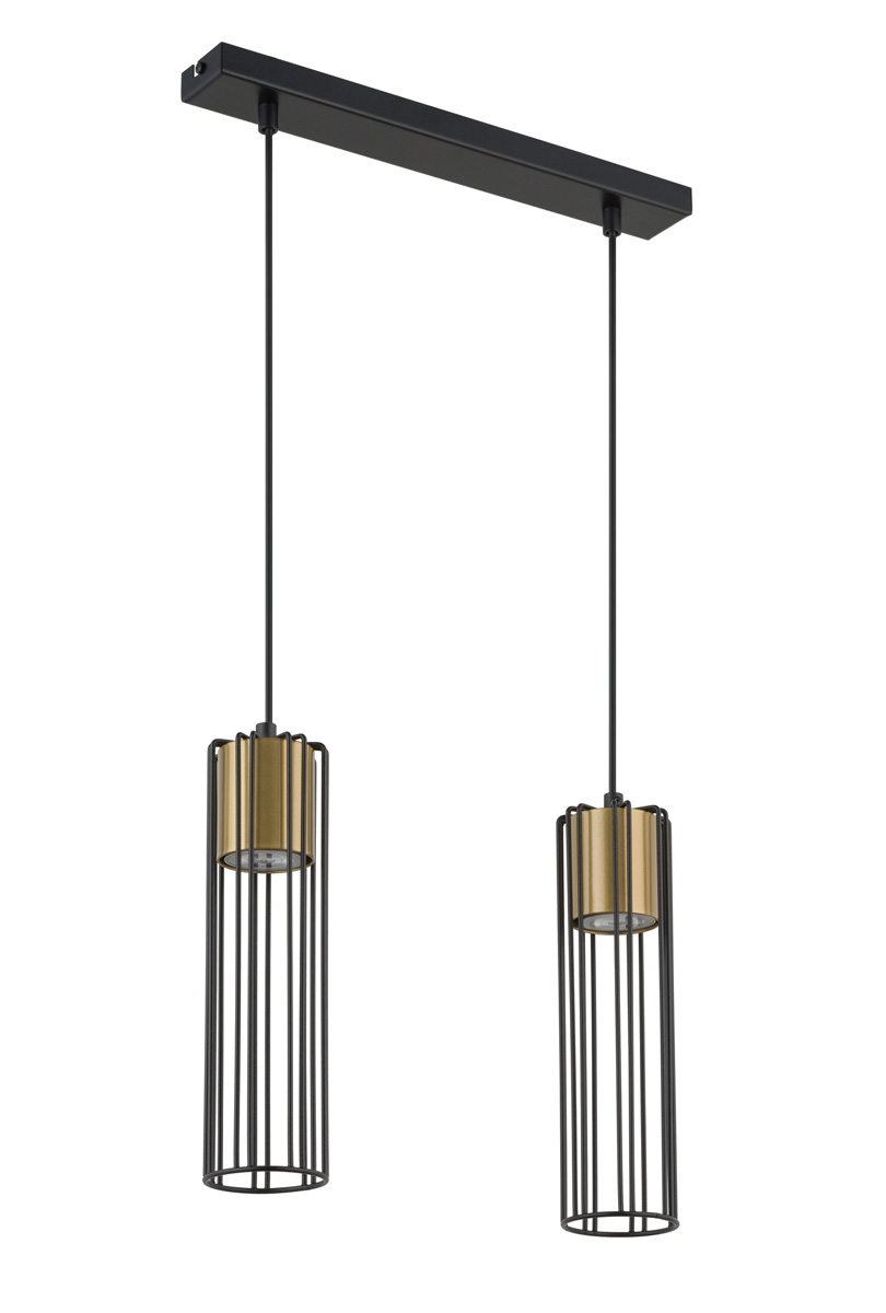 SIGMA 33452 FOBIA 2 lampa wisząca prosty czarny/złoty