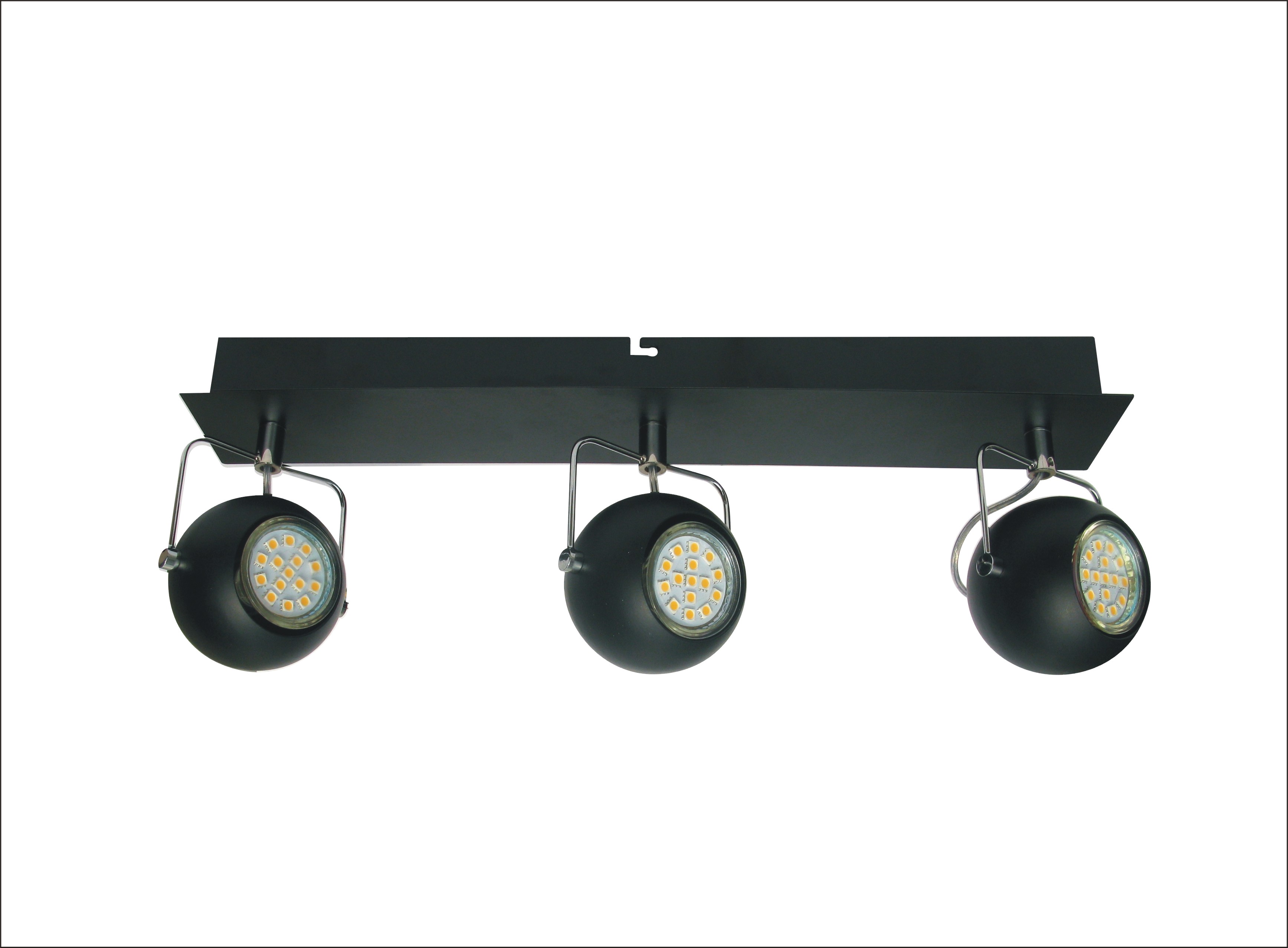 CANDELLUX 93-25029-Z LISTWA TONY 3X3W LED GU10 CZARNY MATOWY