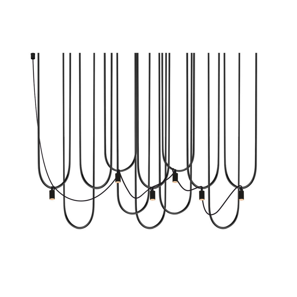 ANTIGO Lampa wisząca Udin 6 - Czarna 9785