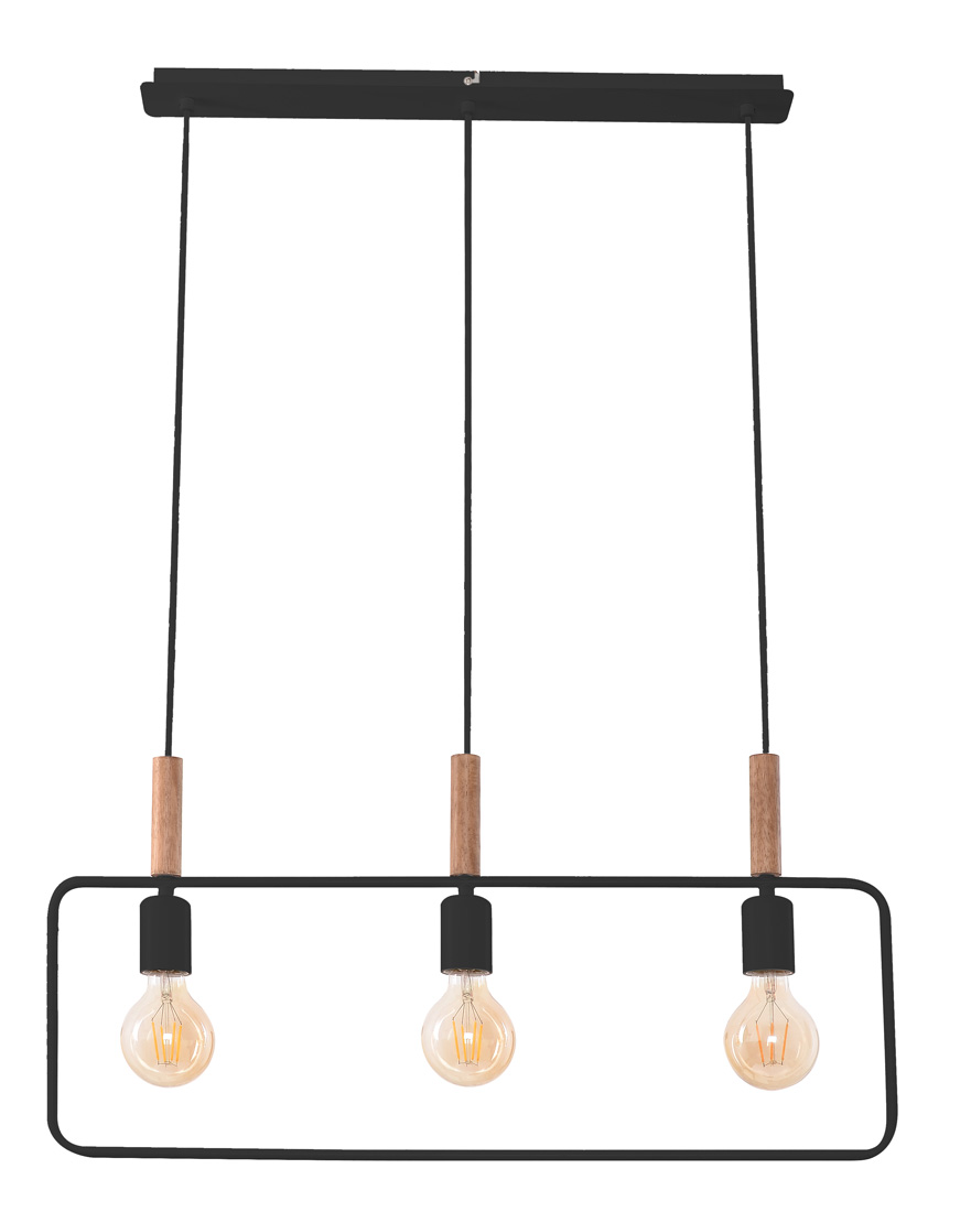 CANDELLUX 33-73525 FRAME LAMPA WISZĄCA 3X60W E27 CZARNY