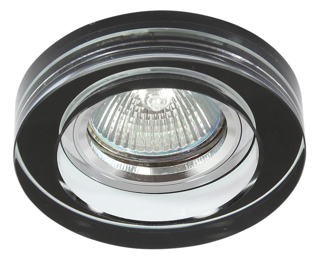 CANDELLUX 2228730 SS-31 CH/BK MR16 CHROM OPR. STROP. STAŁA OKRĄGŁA SZKŁO CZARNE