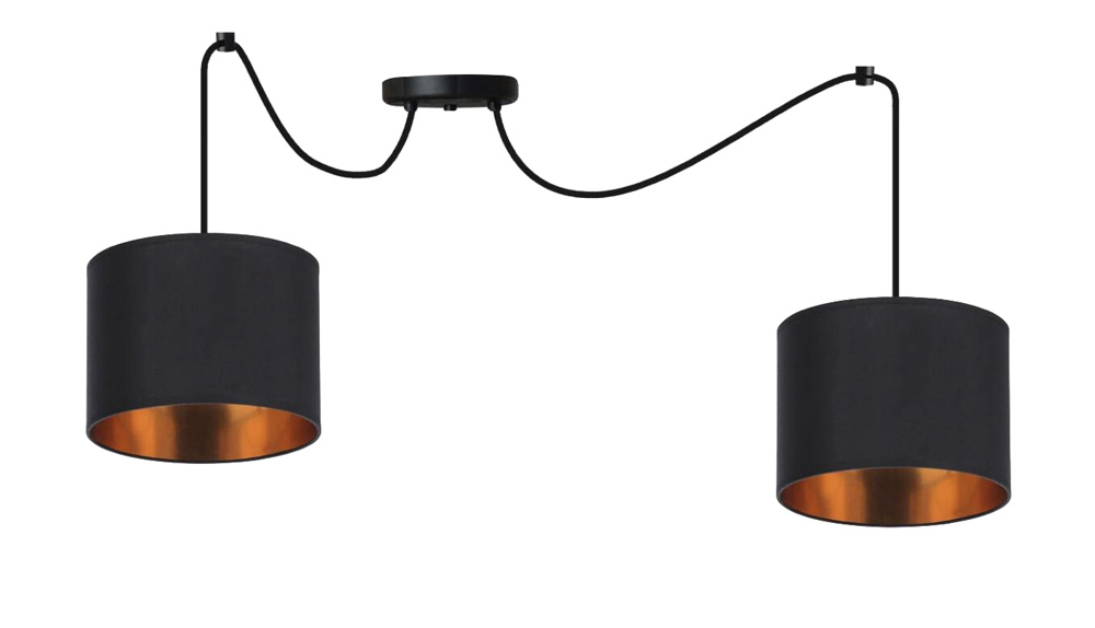 CANDELLUX 32-00842 CANDIDA P LAMPA WISZĄCA CZARNY 2X40W E27 ABAŻUR CZARNY
