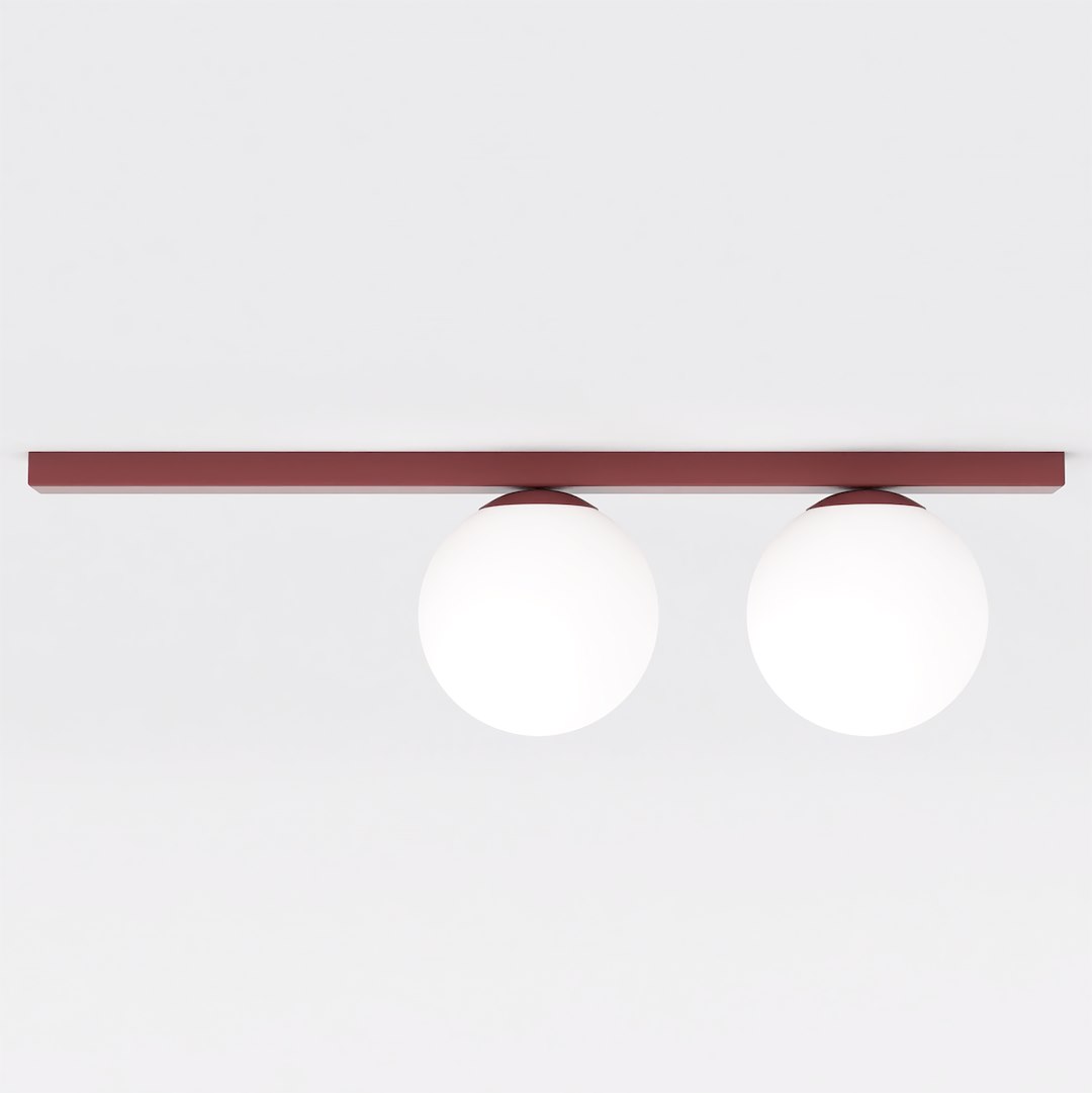 EMIBIG 1713/2 FIT 2 BURGUNDY OPAL Lampa sufitowa
