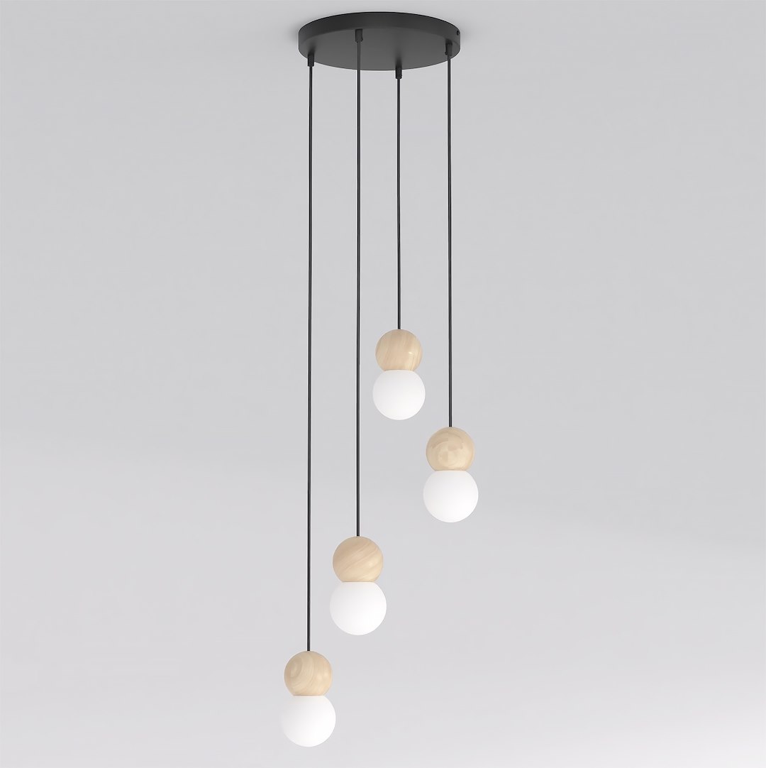 EMIBIG 1675/4 LOOP 4 BLACK LAMPA WISZĄCA