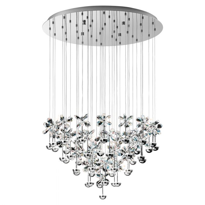 EGLO 93661 LAMPA PIANOPOLI OPRAWA WISZĄCA LED-HL Ø780 CHROM/KRISTALL PIANOPOLI