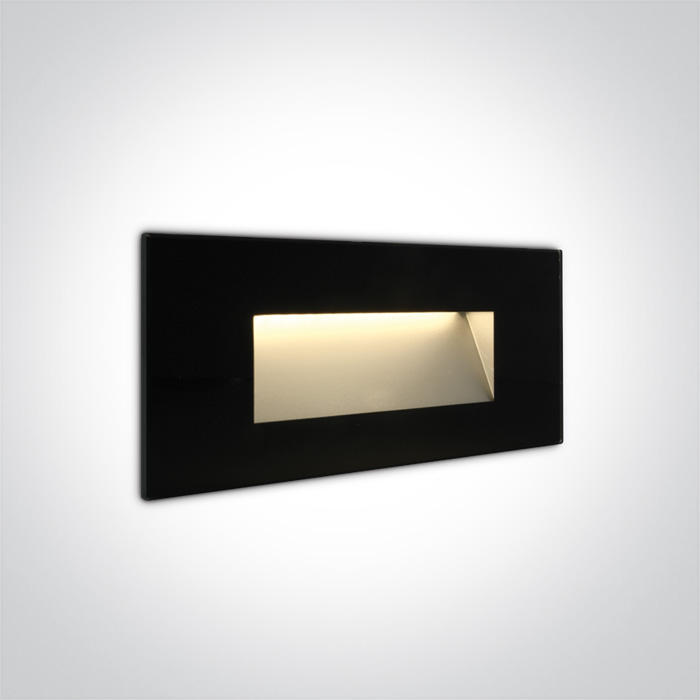 ONE LIGHT 68076A/B/W Levidi 2 szklany wpust ścienny LED 3000K 5W IP65 AC LED