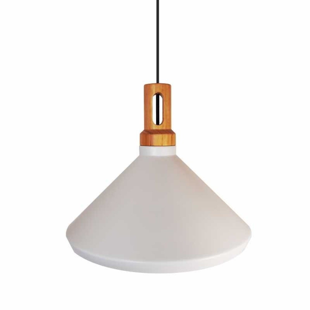 Step into Design ST-5097B Lampa wisząca NORDIC WOODY biało-drewniana 35 cm
