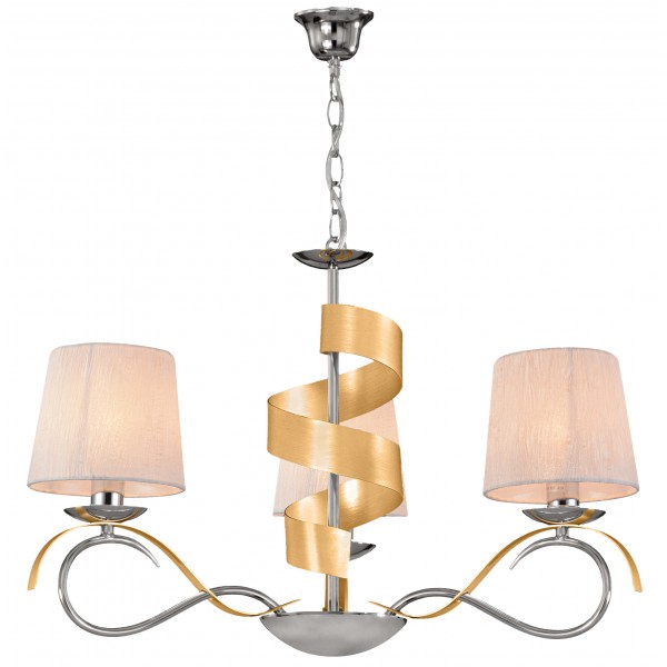 CANDELLUX 33-23421 DENIS ZWIS 3X40W E14 CHROM/ZŁOTY