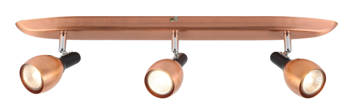 CANDELLUX 93-32782 CROSS LISTWA 3X50W GU10 MIEDZIANY