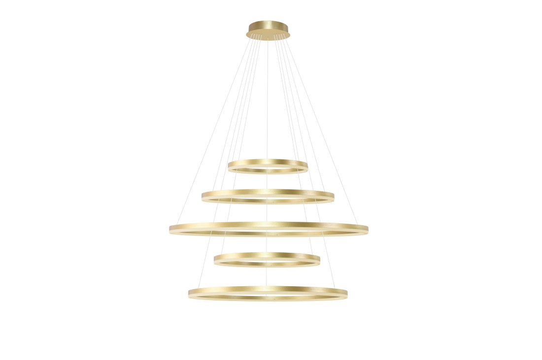AZZARDO AZ5352 HALO PENDANT 150+120+100+80+60 CCT GO + pilot lampa wisząca złoty