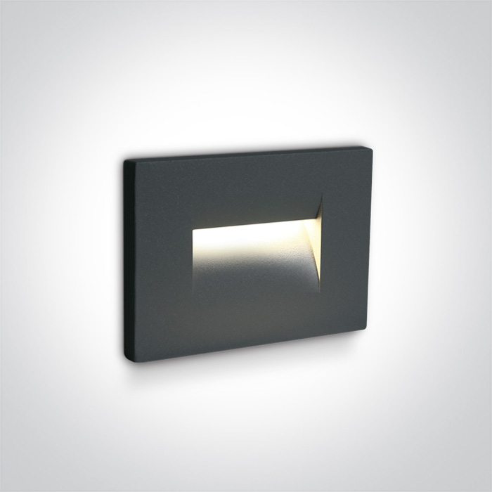 ONE LIGHT 68064/AN/W Simi 2 wpust ścienny antracyt LED 3000K 3,6W IP65