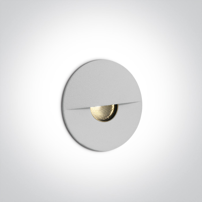 ONE LIGHT 68070/W/W Kavasila biay wpust ścienny LED 3000K 1W 350mA IP65