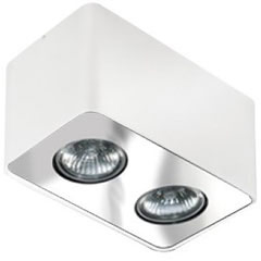 AZZARDO AZ0737 NINO 2 WHITE/CHROM TECHNICAL LAMP