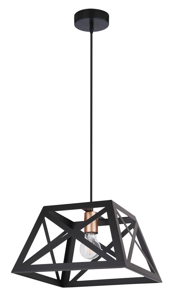 CANDELLUX 31-78520 Origami lampa wisząca czarny 1x40w e27 klosz czarny