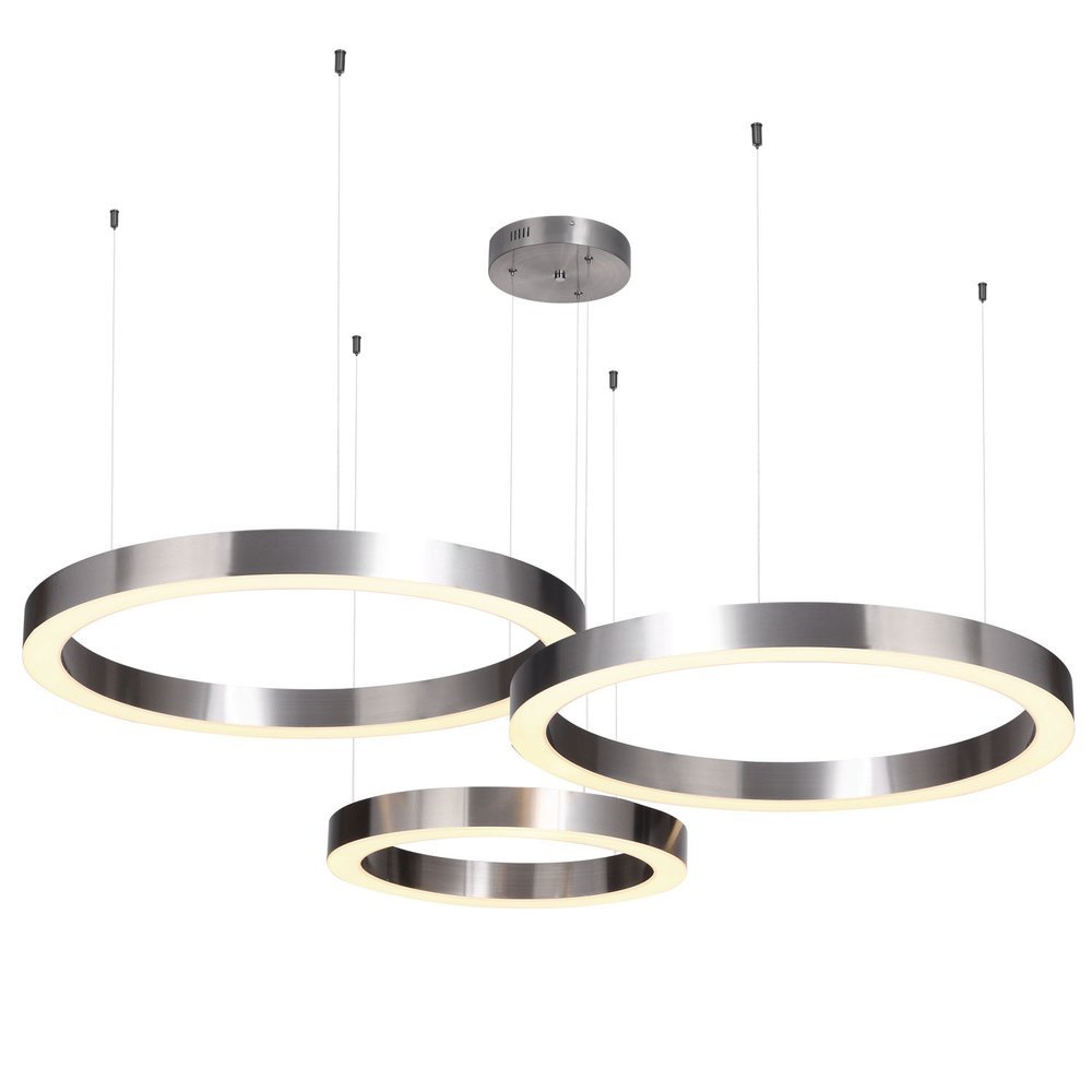Step into Design ST-8848-40+60+60 nickel Lampa wisząca CIRCLE 40+60+60 LED nikiel na 1 podsufitce