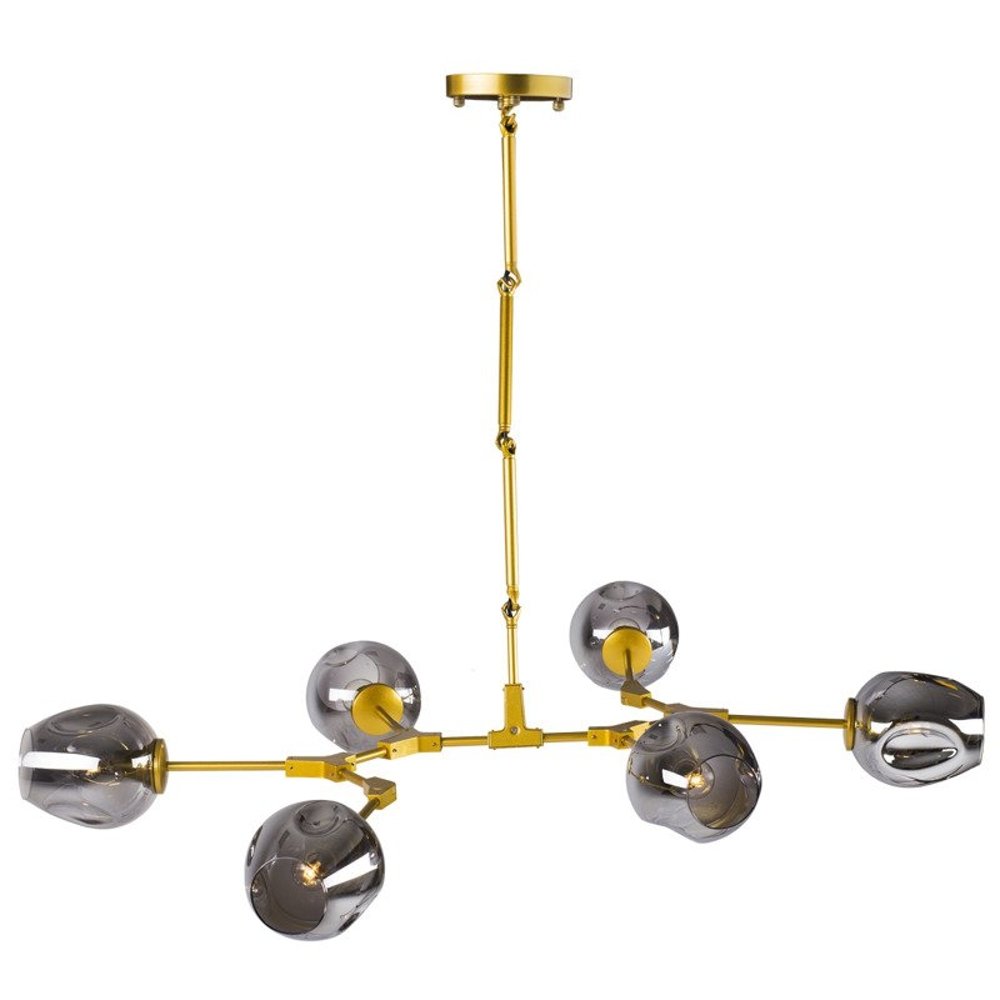 Step into Design ST-1232-6 GOLD Lampa wisząca MODERN ORCHID-6 złoto szara 130 cm