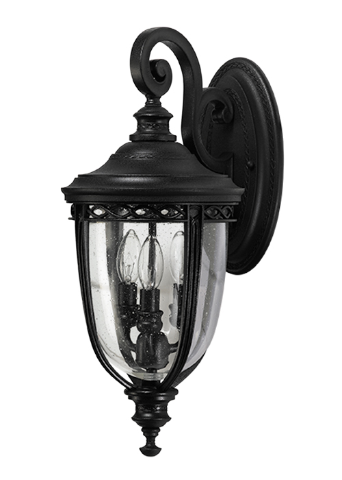 ELSTEAD ENGLISH BRIDLE FE/EB2/M BLK 3Lt Medium Wall Lantern