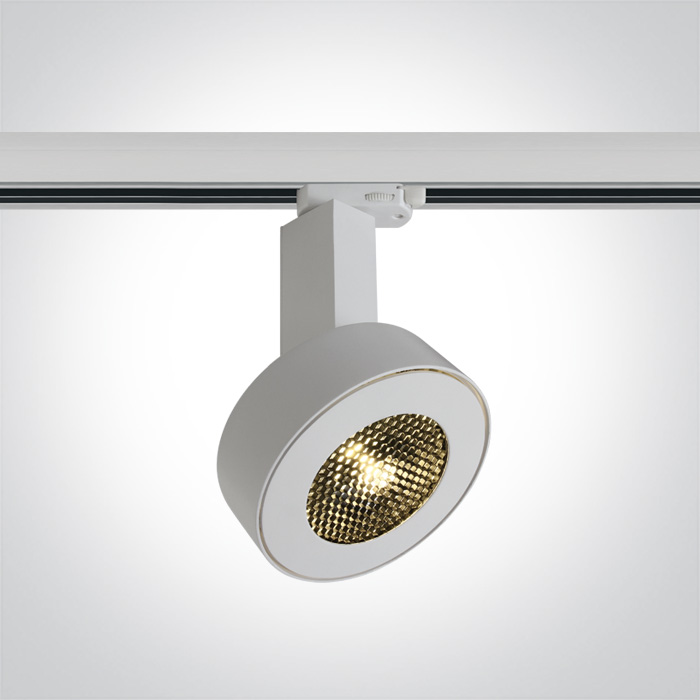 ONE LIGHT 65652T/W/W Afrato biały track spot COB LED o strukturze plastra miodu 3000K 30W