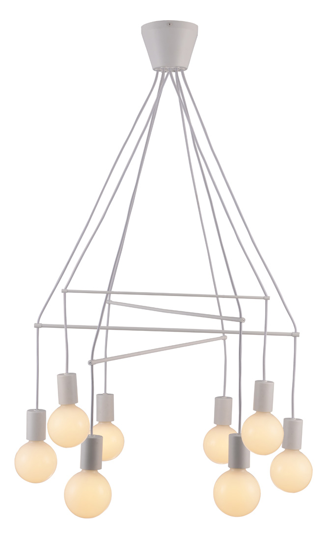 CANDELLUX 38-70944 ALTO LAMPA WISZĄCA 8X40W E27 BIAŁY MATOWY