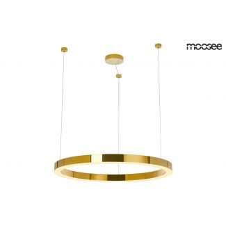 Moosee MSE010100190 MOOSEE lampa wisząca RING LUXURY 90 złota - LED, chromowane złoto