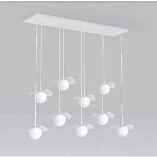 EMIBIG 1759/9 FLORA 9 WHITE OPAL Lampa wisząca