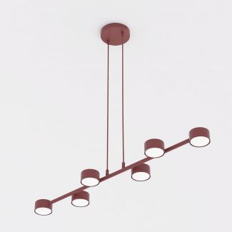 EMIBIG 1706/6 MEGARA 6 BURGUNDY Lampa wisząca