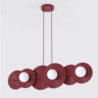 EMIBIG 1729/6 UMBRA 6 BURGUNDY lampa wisząca