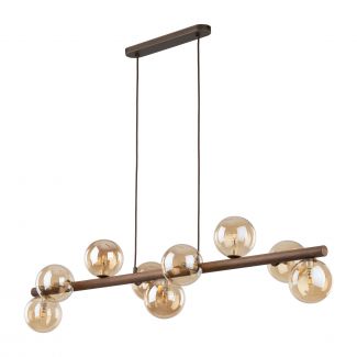 TK-LIGHTING 11097 ESTERA WOOD ORZECH BURSZTYN LAMPA WISZACA 9XG9