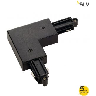 SLV 143050 Łącznik rogowy do 1-F szyny czarny uziemienie na zewnątrz łącznik 1-fazowy