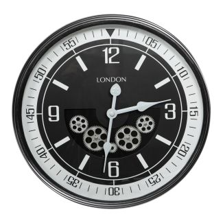 EUROFIRANY 388550 Dekoracyjny zegar ścienny  czarny